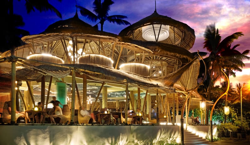 Azul exterior at night from hotel side